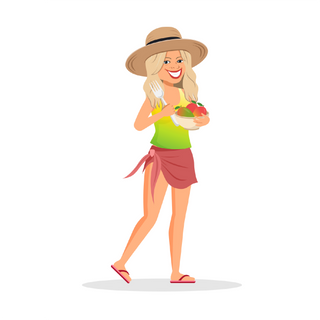 Sunshine Daze girl illustration