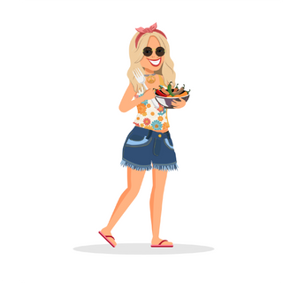 Sunshine Daze girl illustration